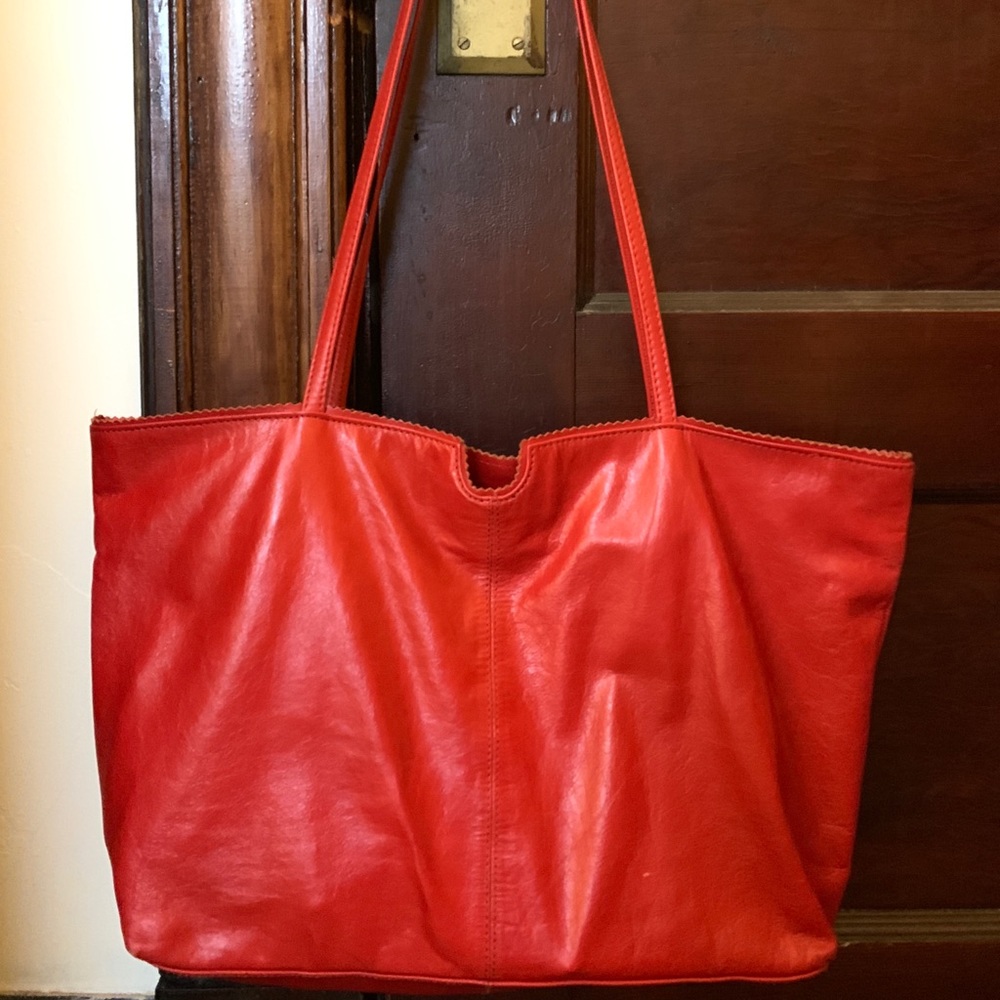 Latico NJ•USA red leather handbag